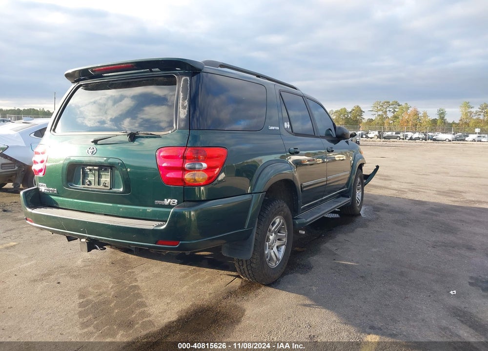 2004 TOYOTA SEQUOIA LIMITED V8 VIN: 5TDZT38A64S216452