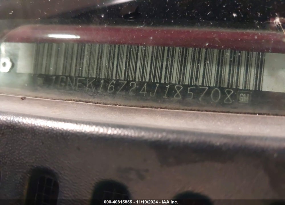 2004 CHEVROLET SUBURBAN COMMERCIAL VIN: 1GNFK16Z24J185708