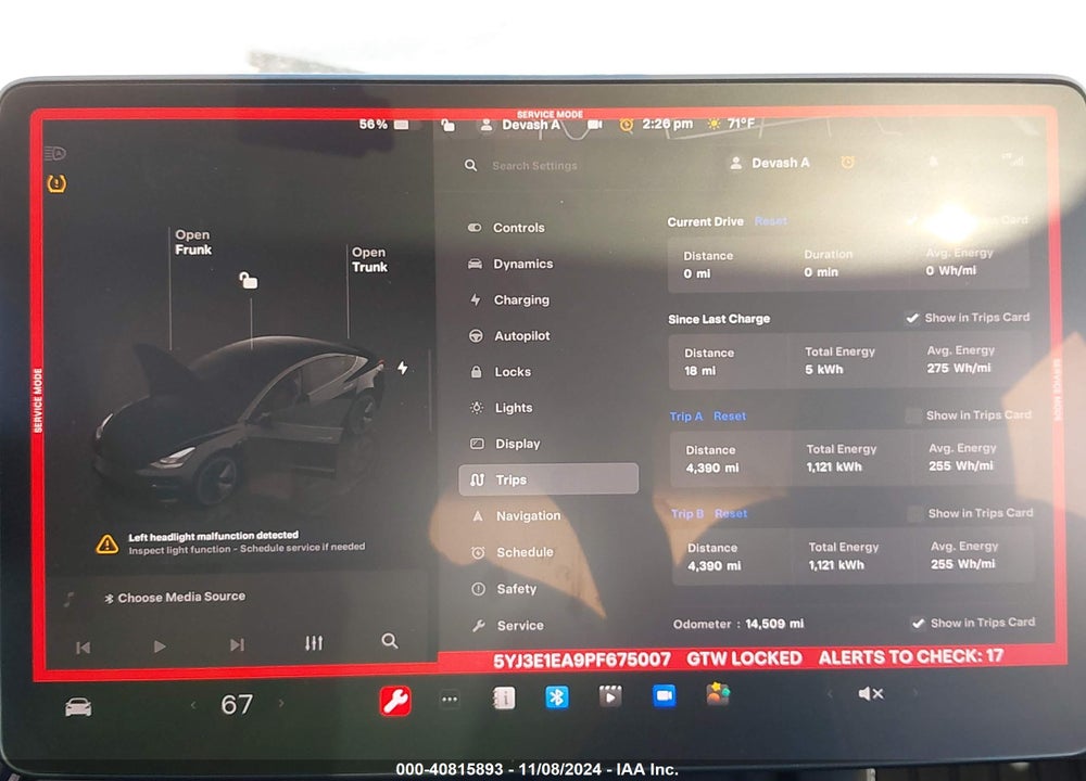 2023 TESLA MODEL 3 REAR-WHEEL DRIVE VIN: 5YJ3E1EA9PF675007