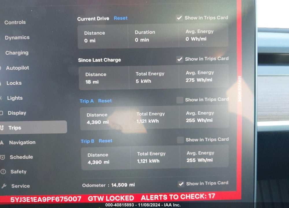 2023 TESLA MODEL 3 REAR-WHEEL DRIVE VIN: 5YJ3E1EA9PF675007