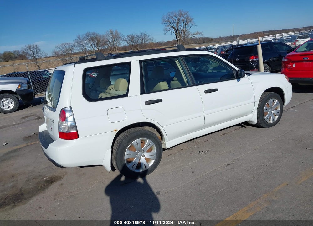 2008 SUBARU FORESTER 2.5X VIN: JF1SG63608H730615