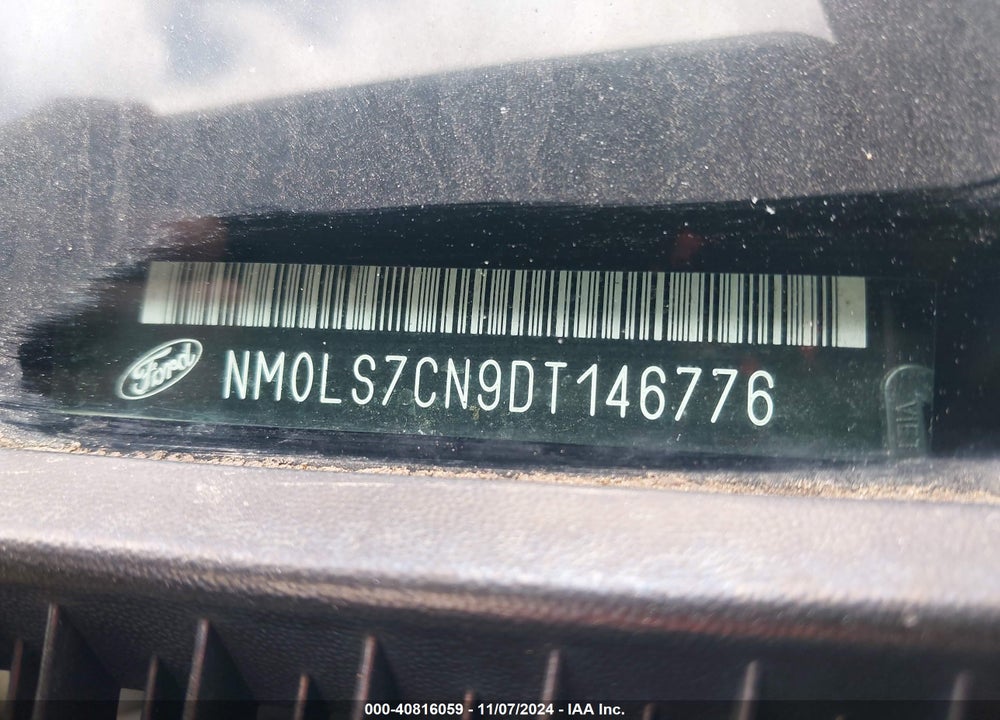 2013 FORD TRANSIT CONNECT XL VIN: NM0LS7CN9DT146776