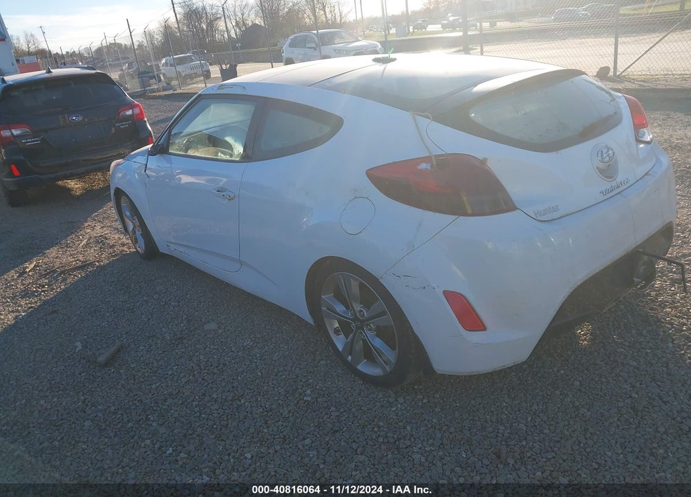 2017 HYUNDAI VELOSTER VALUE EDITION VIN: KMHTC6AD6HU320299