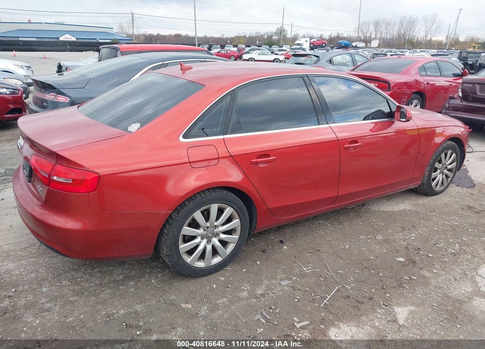 2013 AUDI A4 2.0T PREMIUM VIN: WAUBFAFL7DN042721