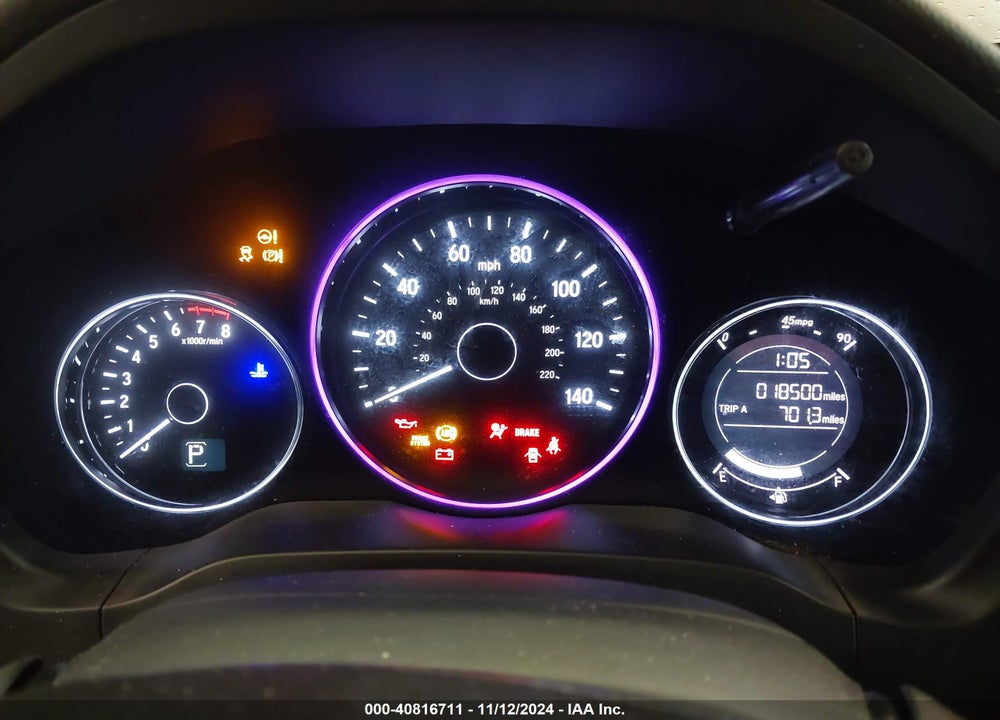 2019 HONDA HR-V SPORT VIN: 3CZRU6H10KG719642