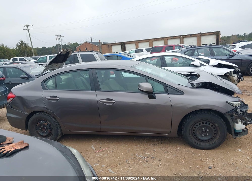 2013 HONDA CIVIC LX VIN: 19XFB2F51DE240819