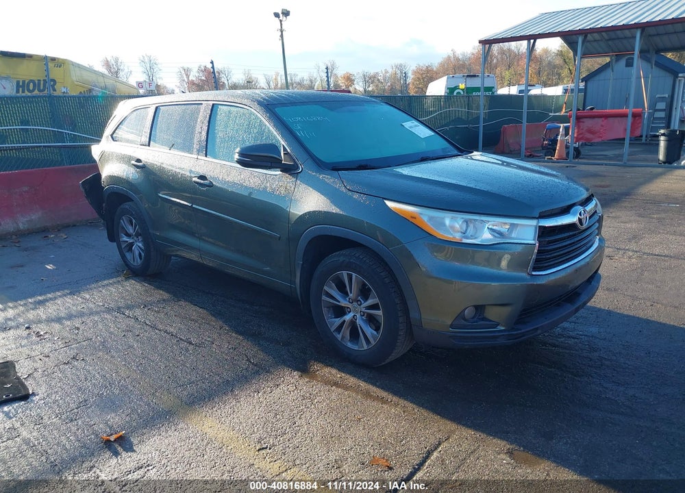 2014 TOYOTA HIGHLANDER VIN: 5TDBKRFH0ES050843