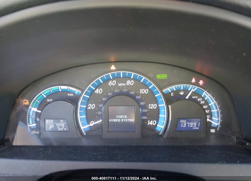 2012 TOYOTA CAMRY HYBRID VIN: 4T1BD1FK9CU046110