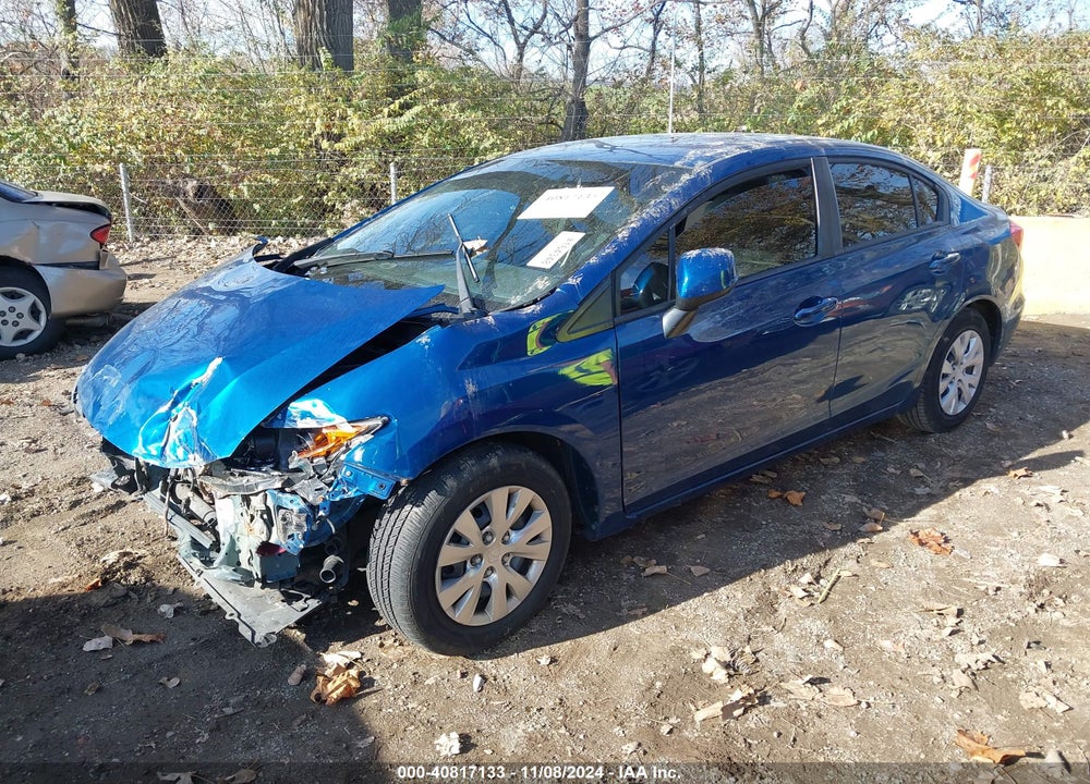 2012 HONDA CIVIC LX VIN: 19XFB2F53CE031726
