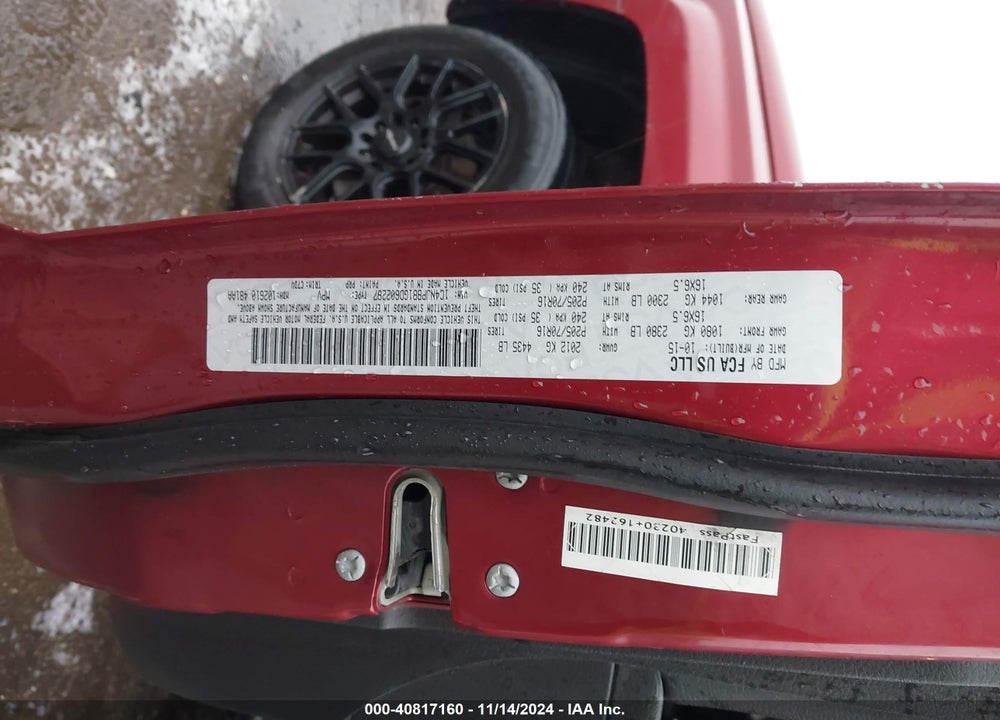 2016 JEEP PATRIOT SPORT VIN: 1C4NJPBB1GD602287