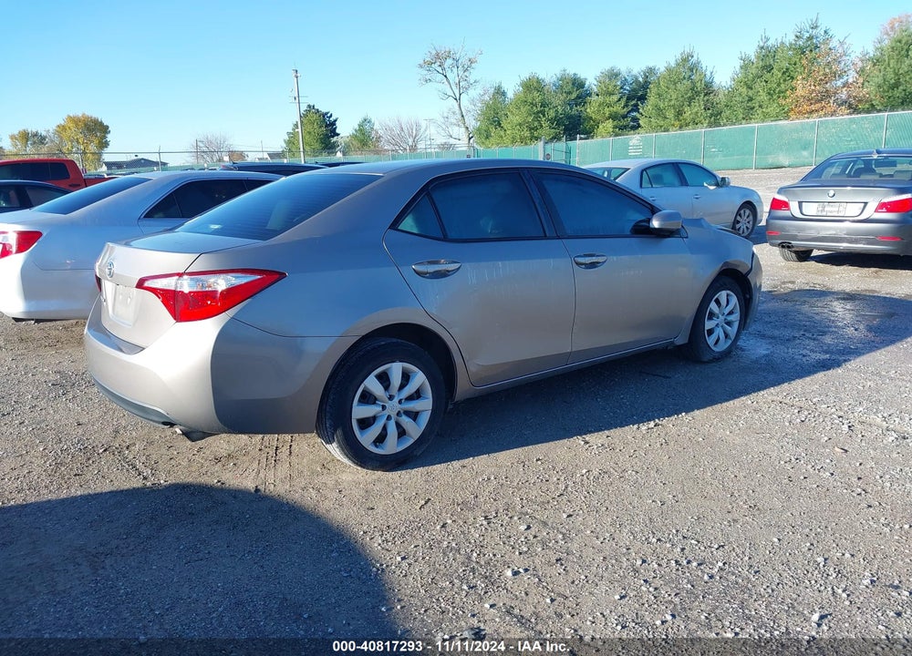 2016 TOYOTA COROLLA LE VIN: 2T1BURHE4GC641752