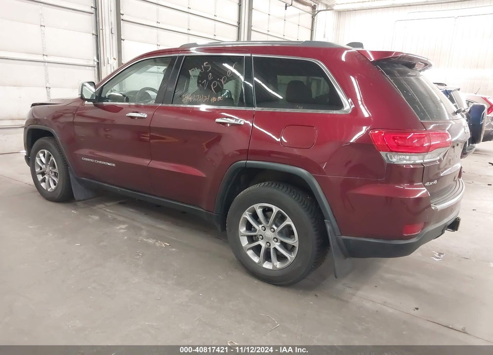 2016 JEEP GRAND CHEROKEE LIMITED VIN: 1C4RJFBG1GC327436
