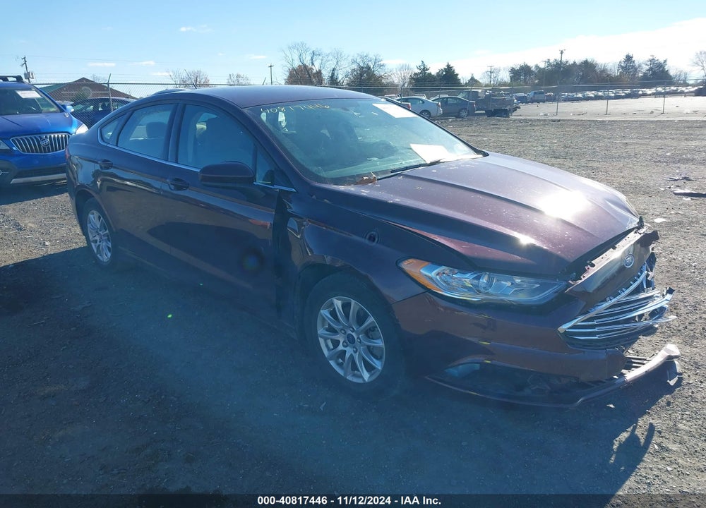 2017 FORD FUSION S VIN: 3FA6P0G70HR118897