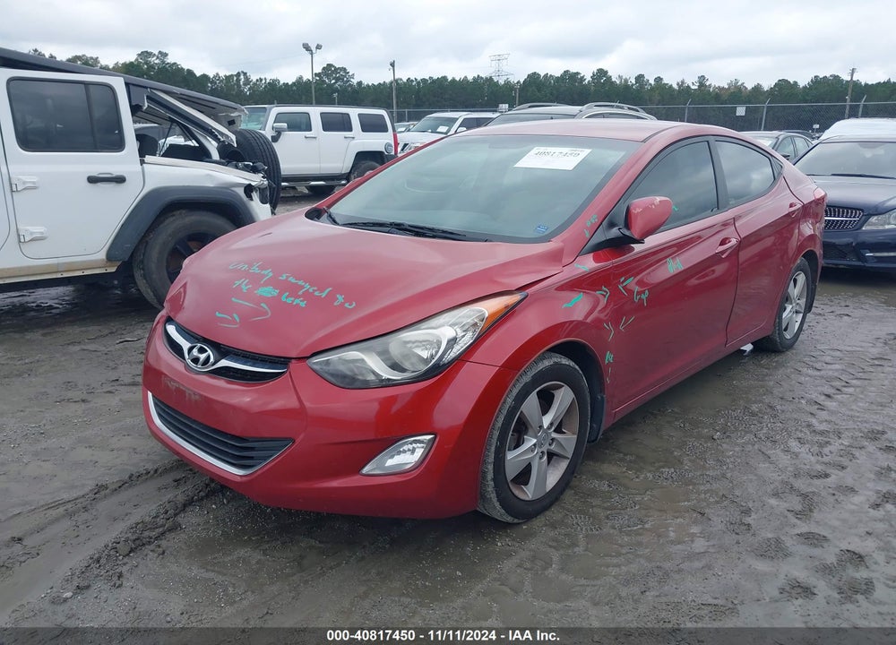 2013 HYUNDAI ELANTRA GLS VIN: KMHDH4AE9DU534278