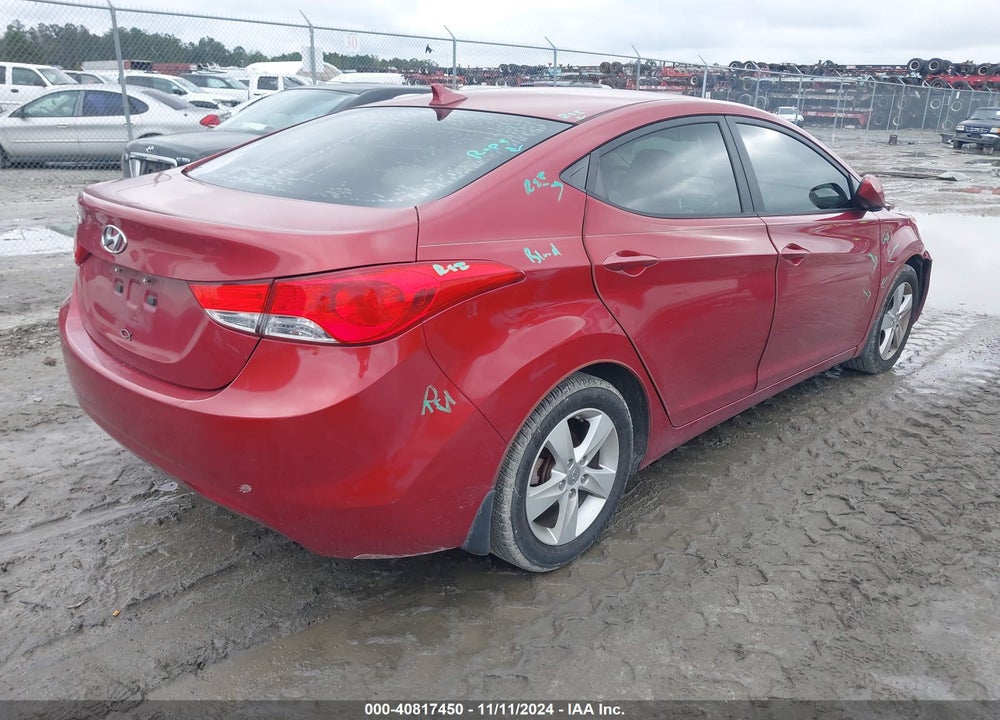 2013 HYUNDAI ELANTRA GLS VIN: KMHDH4AE9DU534278
