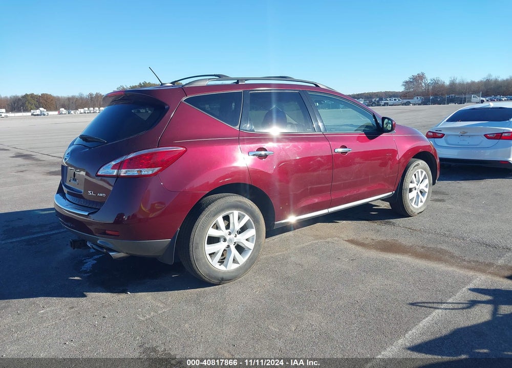 2011 NISSAN MURANO SL VIN: JN8AZ1MW9BW177486