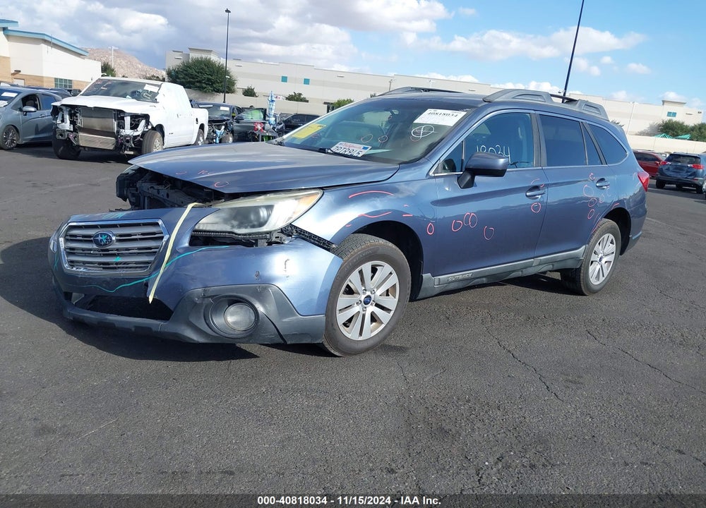 2016 SUBARU OUTBACK 2.5I PREMIUM VIN: 4S4BSACC7G3258874