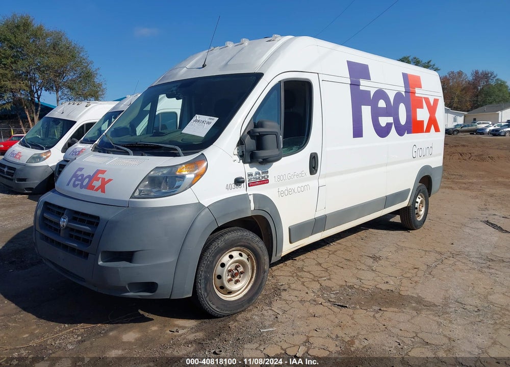 2017 RAM PROMASTER 2500 HIGH ROOF 159 WB VIN: 3C6TRVDG2HE524414
