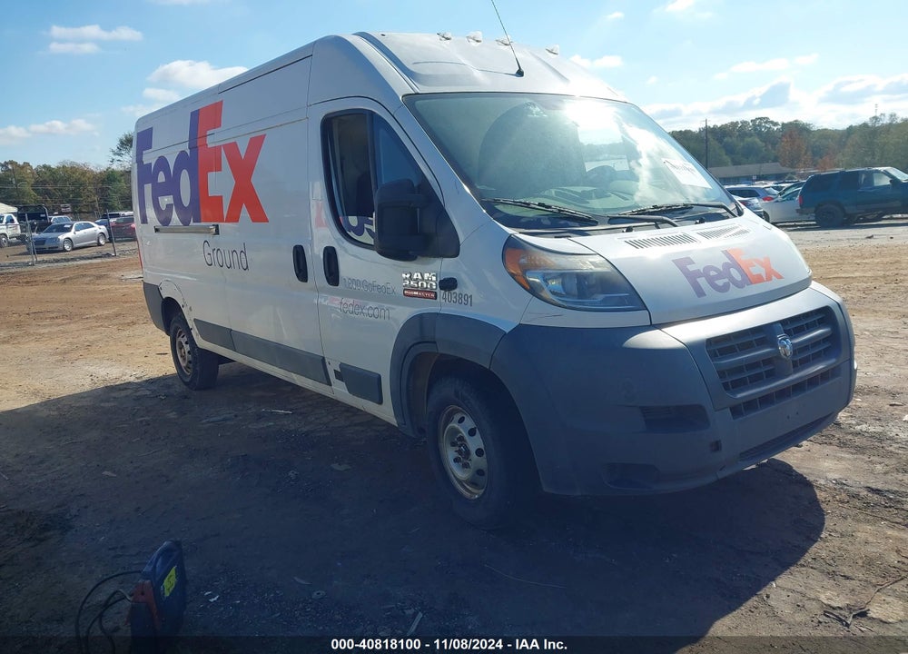2017 RAM PROMASTER 2500 HIGH ROOF 159 WB VIN: 3C6TRVDG2HE524414