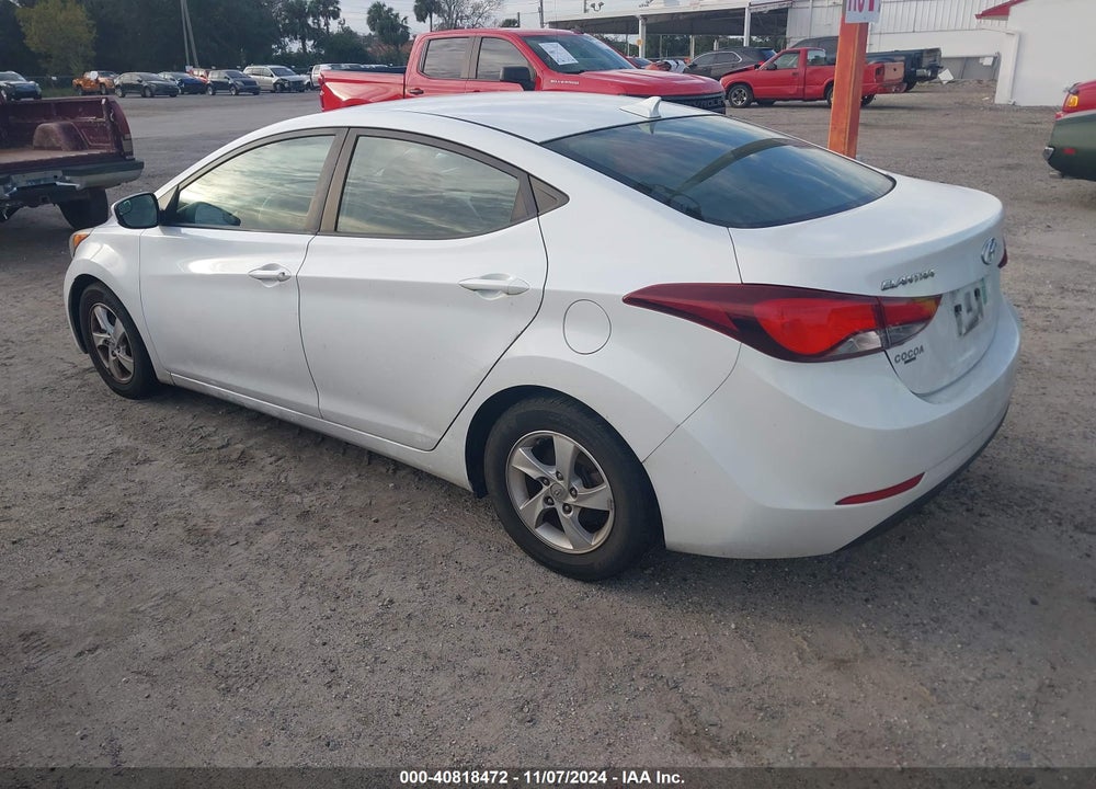 2015 HYUNDAI ELANTRA SE VIN: 5NPDH4AE3FH615035