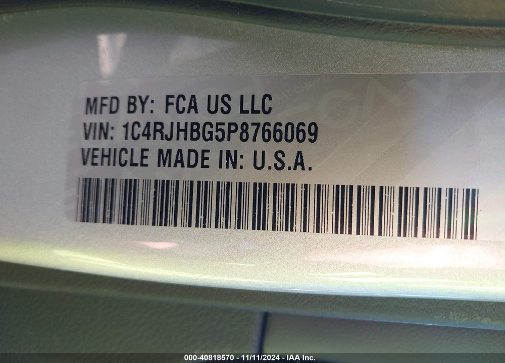 2023 JEEP GRAND CHEROKEE LIMITED 4X4 VIN: 1C4RJHBG5P8766069