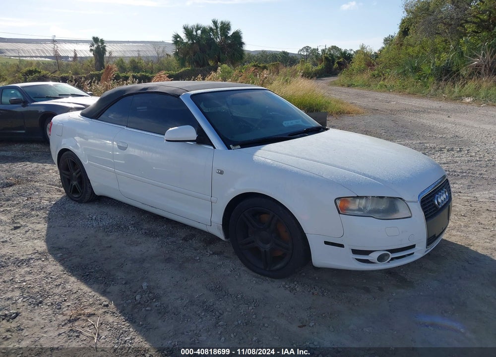 2007 AUDI A4 2.0T VIN: WAUAF48H57K025847