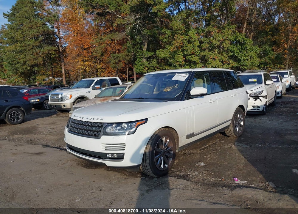 2016 LAND ROVER RANGE ROVER 3.0L V6 SUPERCHARGED VIN: SALGR2PF9GA287720