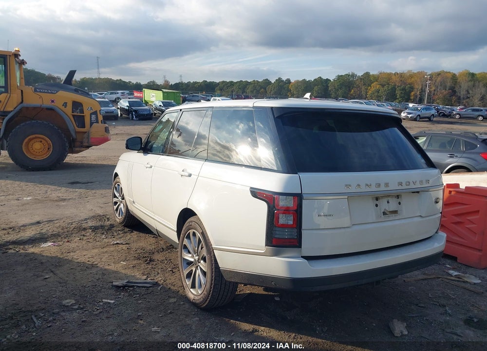 2016 LAND ROVER RANGE ROVER 3.0L V6 SUPERCHARGED VIN: SALGR2PF9GA287720