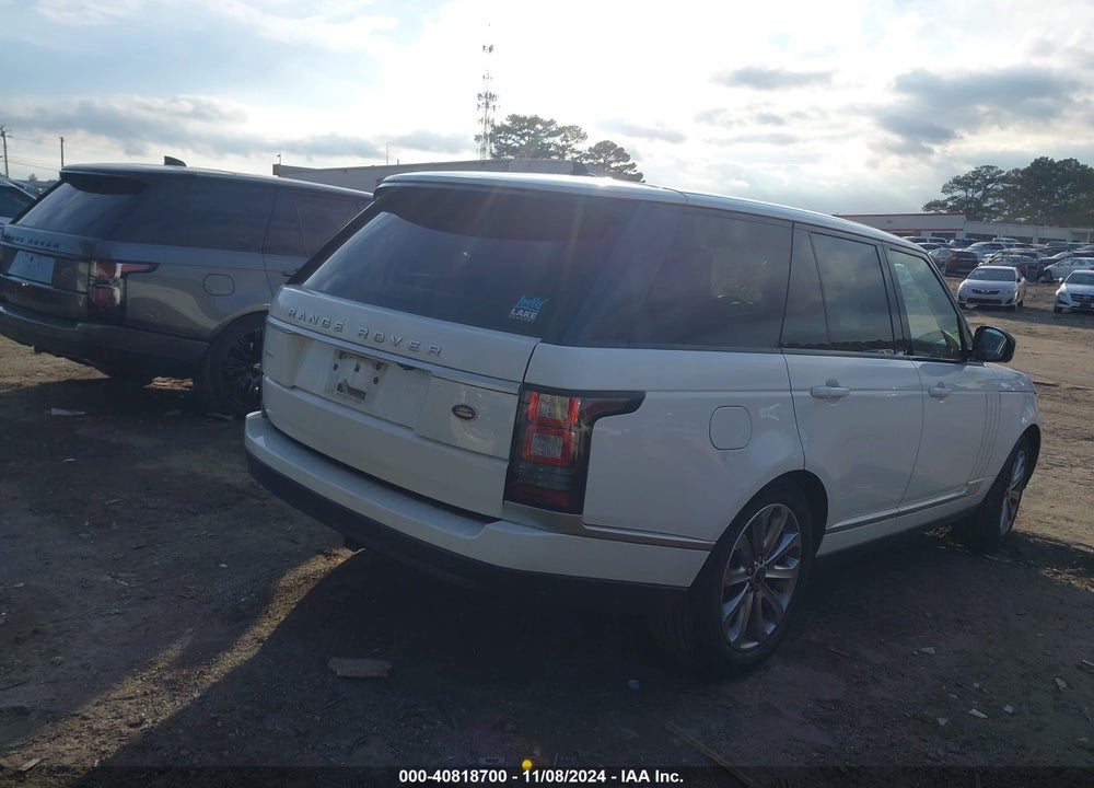 2016 LAND ROVER RANGE ROVER 3.0L V6 SUPERCHARGED VIN: SALGR2PF9GA287720