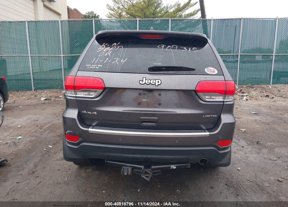 2017 JEEP GRAND CHEROKEE LIMITED VIN: 1C4RJFBG5HC909315