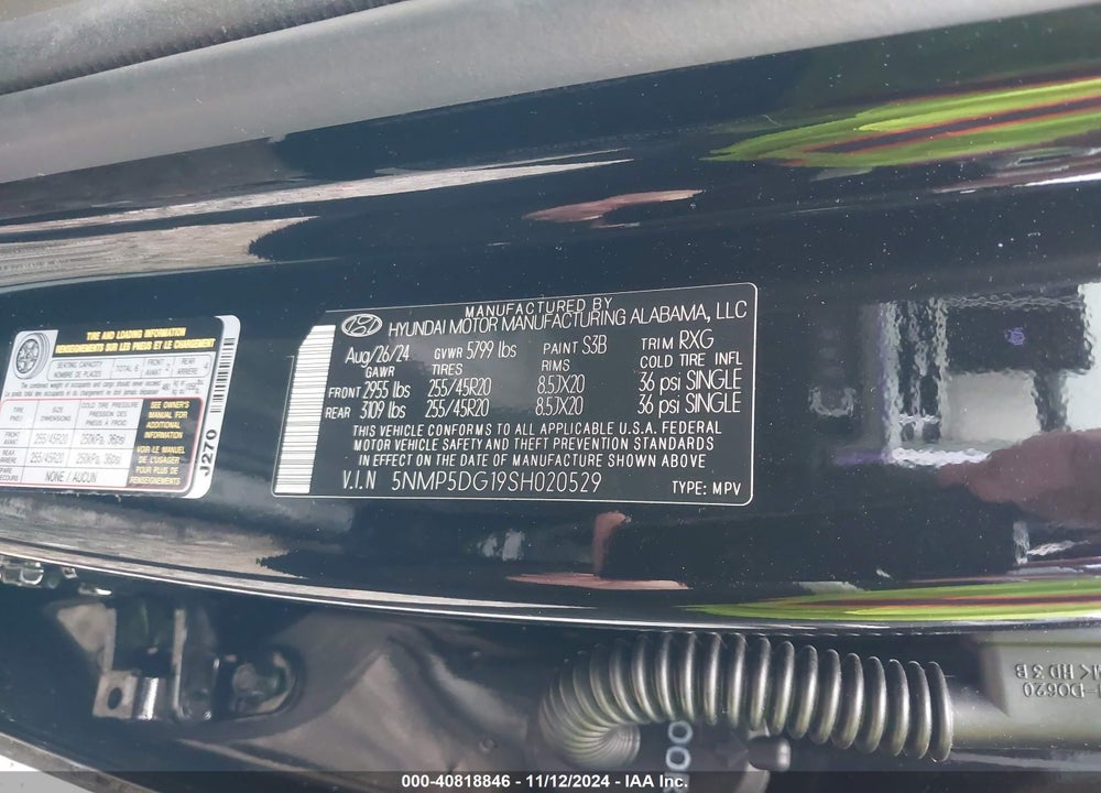 2025 HYUNDAI SANTA FE HYBRID VIN: 5NMP5DG19SH020529