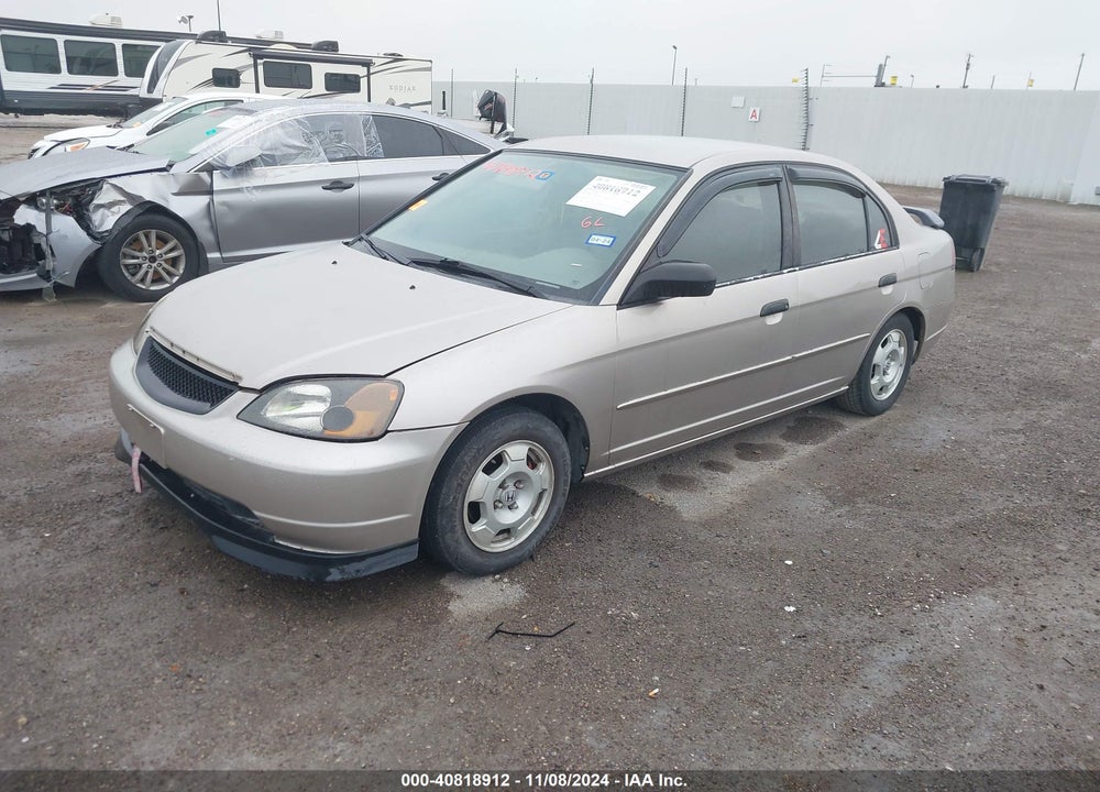 2001 HONDA CIVIC LX VIN: 1HGES16561L065851