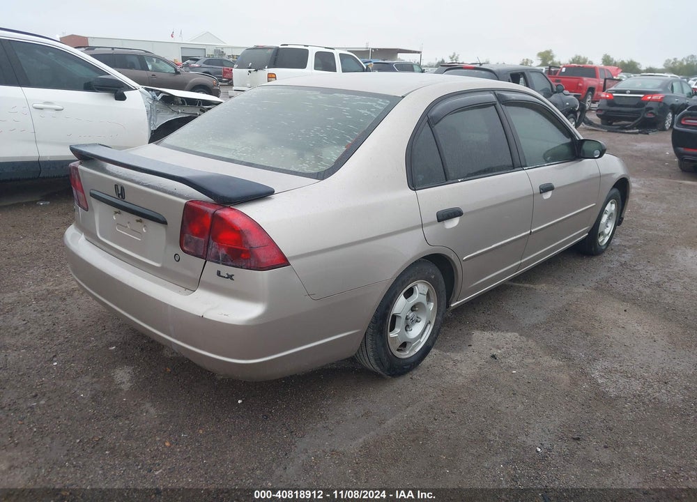 2001 HONDA CIVIC LX VIN: 1HGES16561L065851
