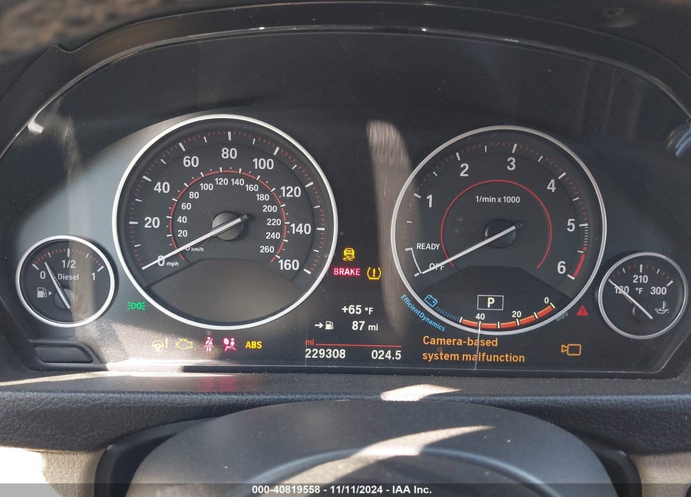 2016 BMW 328D XDRIVE VIN: WBA8J1C53GK710633