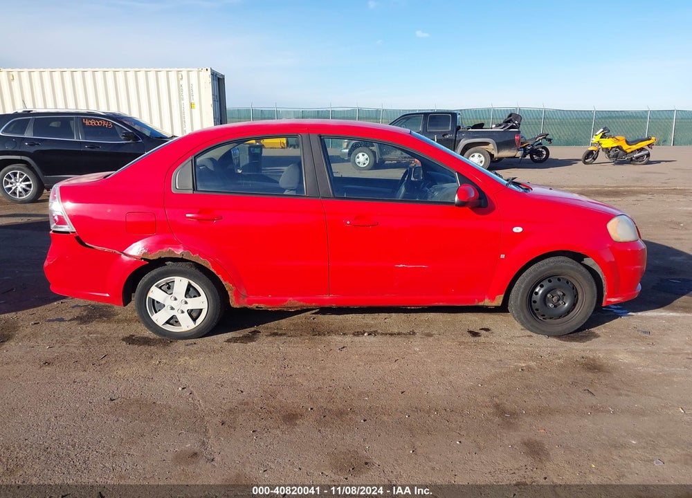 2007 CHEVROLET AVEO LS VIN: KL1TD56607B080304