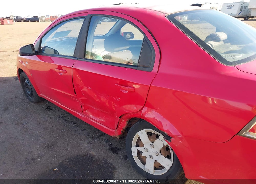 2007 CHEVROLET AVEO LS VIN: KL1TD56607B080304