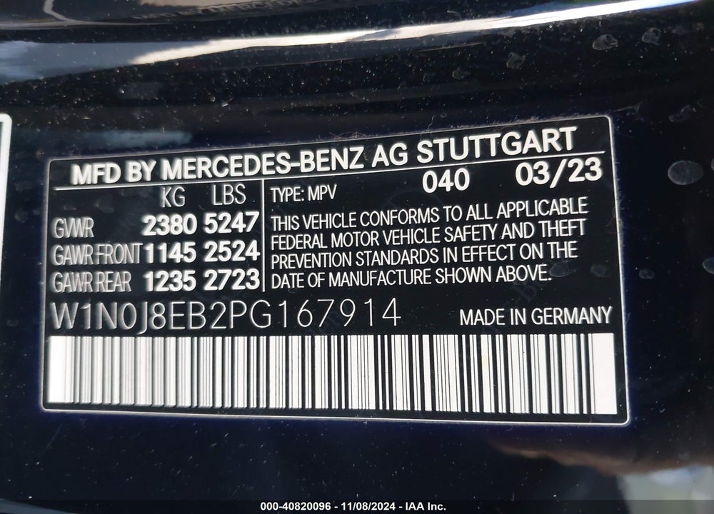 2023 MERCEDES-BENZ GLC 300 4MATIC COUPE VIN: W1N0J8EB2PG167914