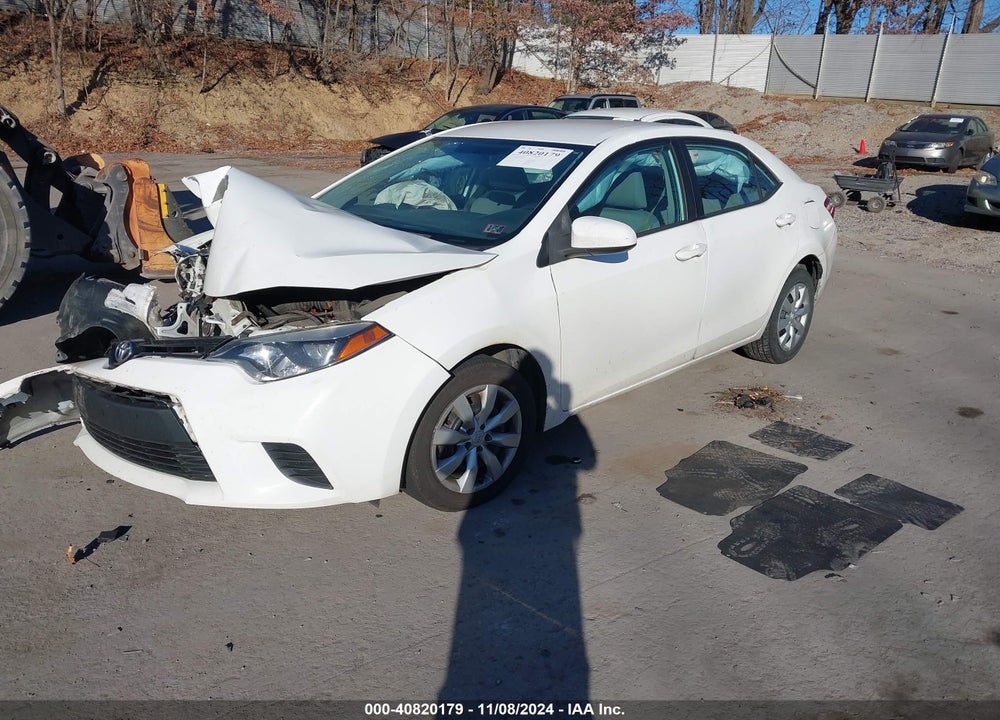 2014 TOYOTA COROLLA LE VIN: 5YFBURHE9EP144869