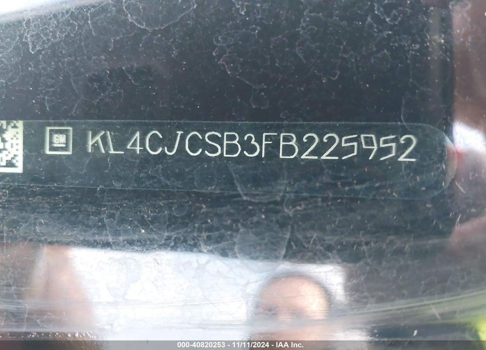 2015 BUICK ENCORE LEATHER VIN: KL4CJCSB3FB225952