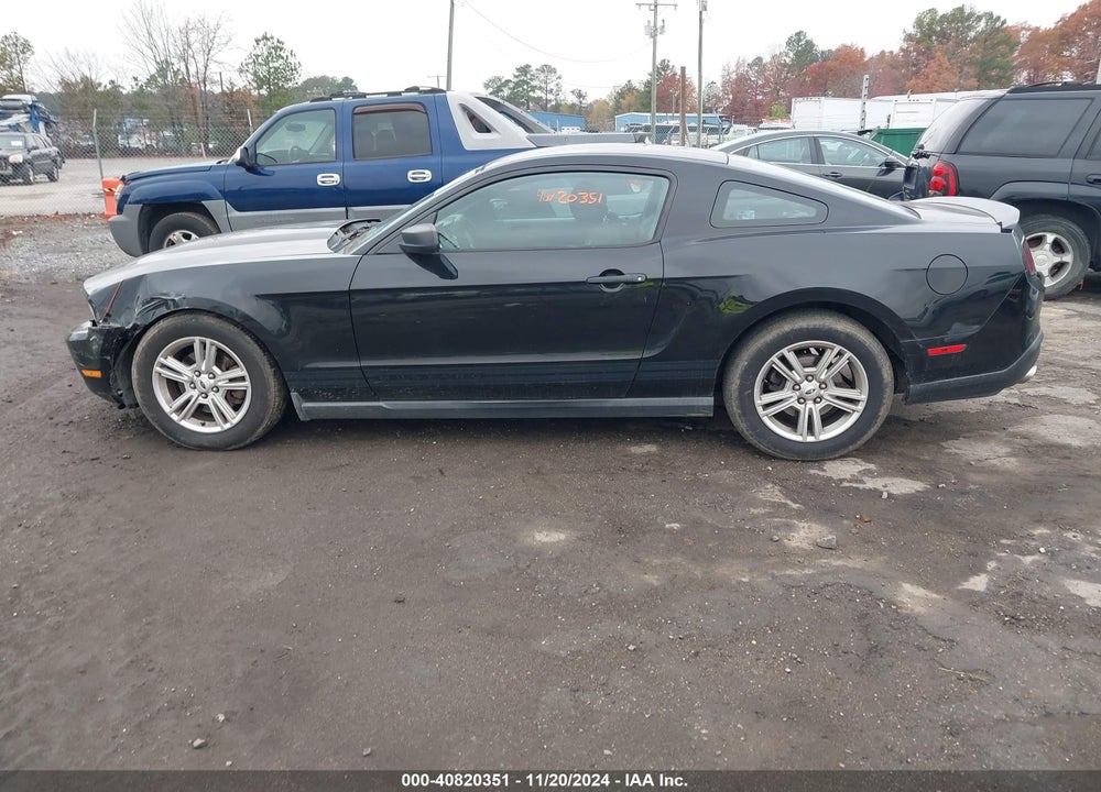 2012 FORD MUSTANG V6 VIN: 1ZVBP8AM9C5255738