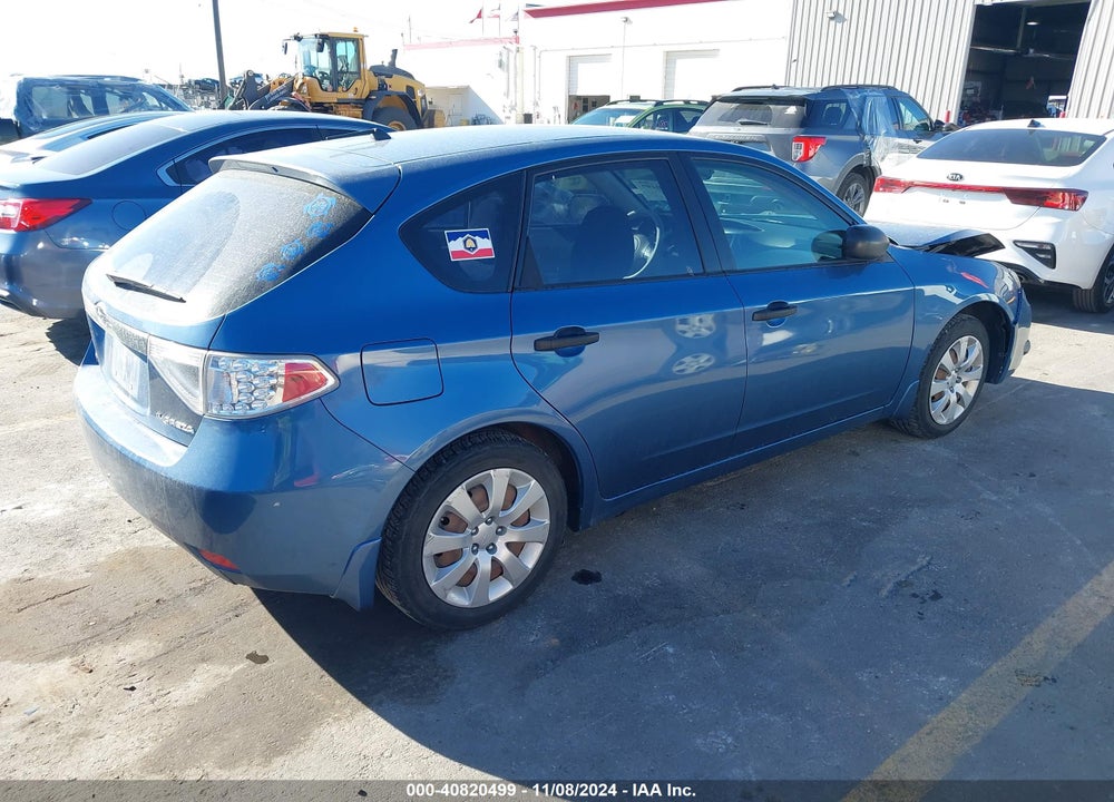 2008 SUBARU IMPREZA 2.5I VIN: JF1GH616X8G828708