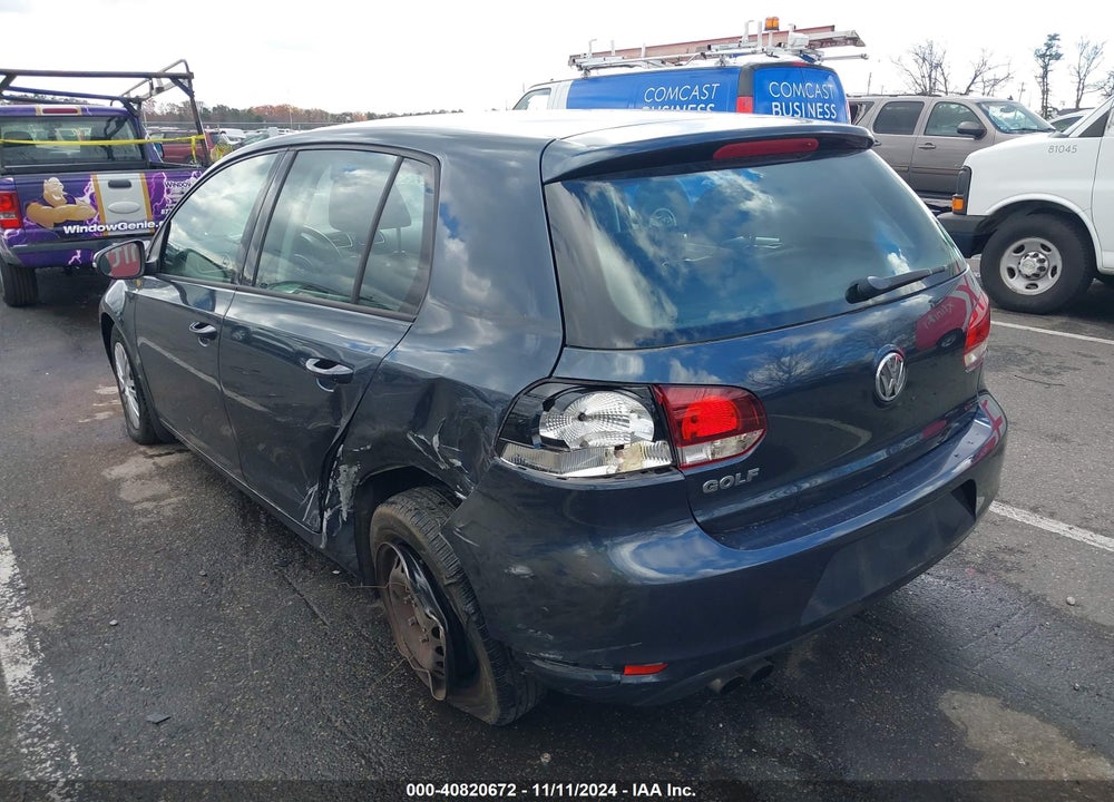 2013 VOLKSWAGEN GOLF 2.5L 4-DOOR VIN: WVWDB7AJ6DW139967
