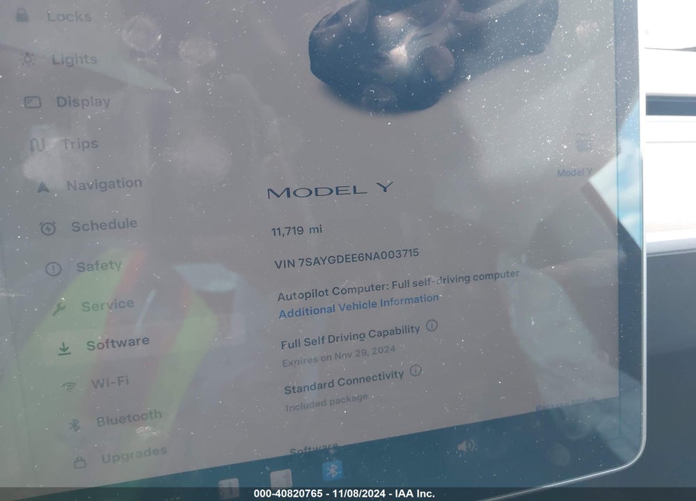 2022 TESLA MODEL Y LONG RANGE DUAL MOTOR ALL-WHEEL DRIVE VIN: 7SAYGDEE6NA003715