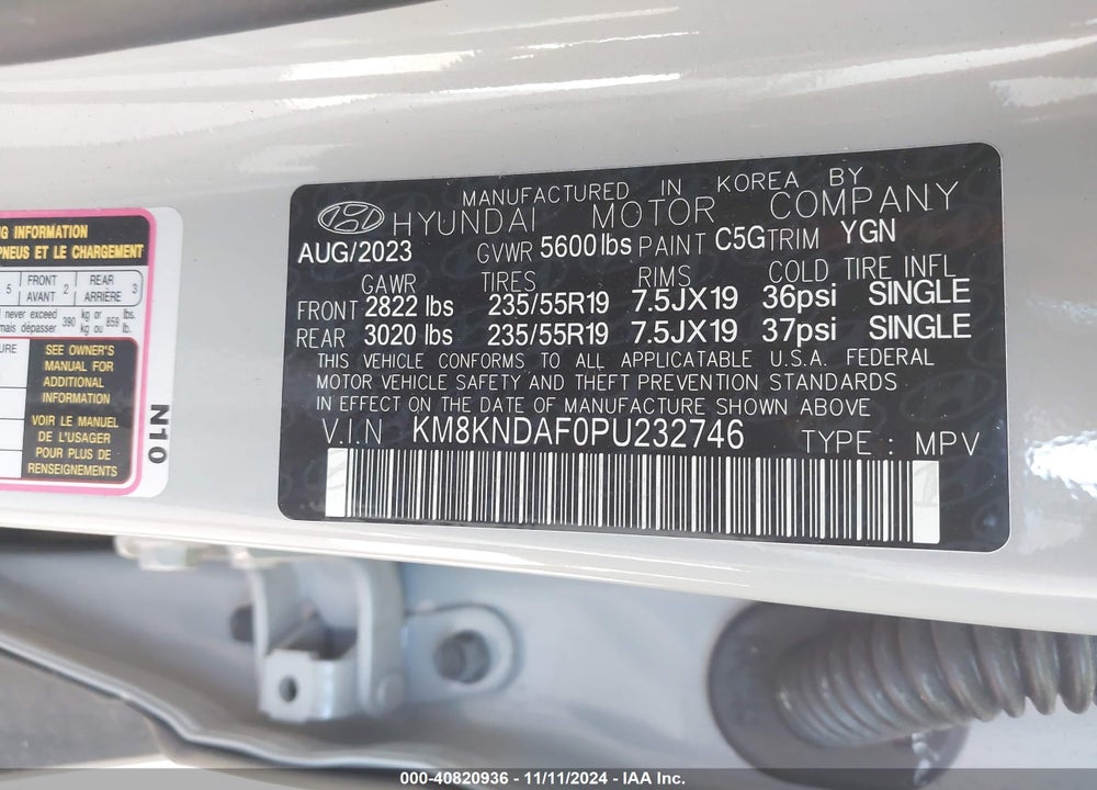 2023 HYUNDAI IONIQ 5 SEL VIN: KM8KNDAF0PU232746