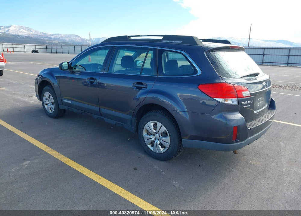 2011 SUBARU OUTBACK 2.5I VIN: 4S4BRBAC3B3334930