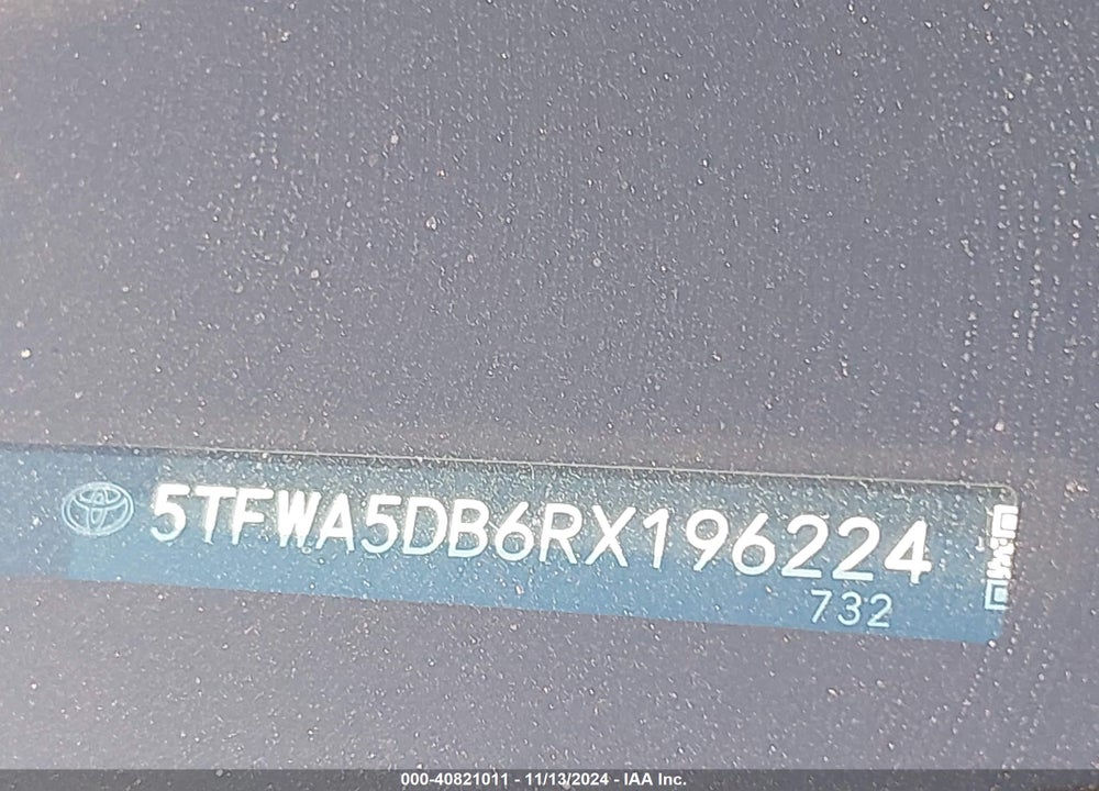 2024 TOYOTA TUNDRA LIMITED VIN: 5TFWA5DB6RX196224