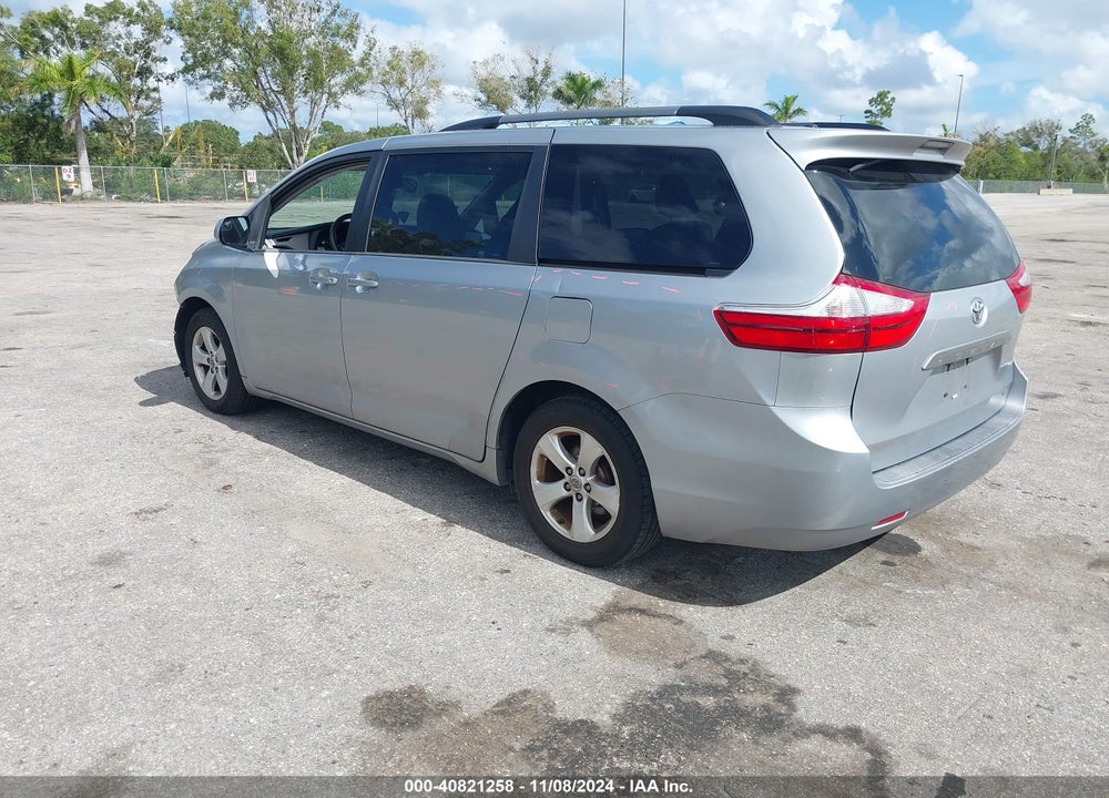 2016 TOYOTA SIENNA LE 8 PASSENGER VIN: 5TDKK3DC0GS695256