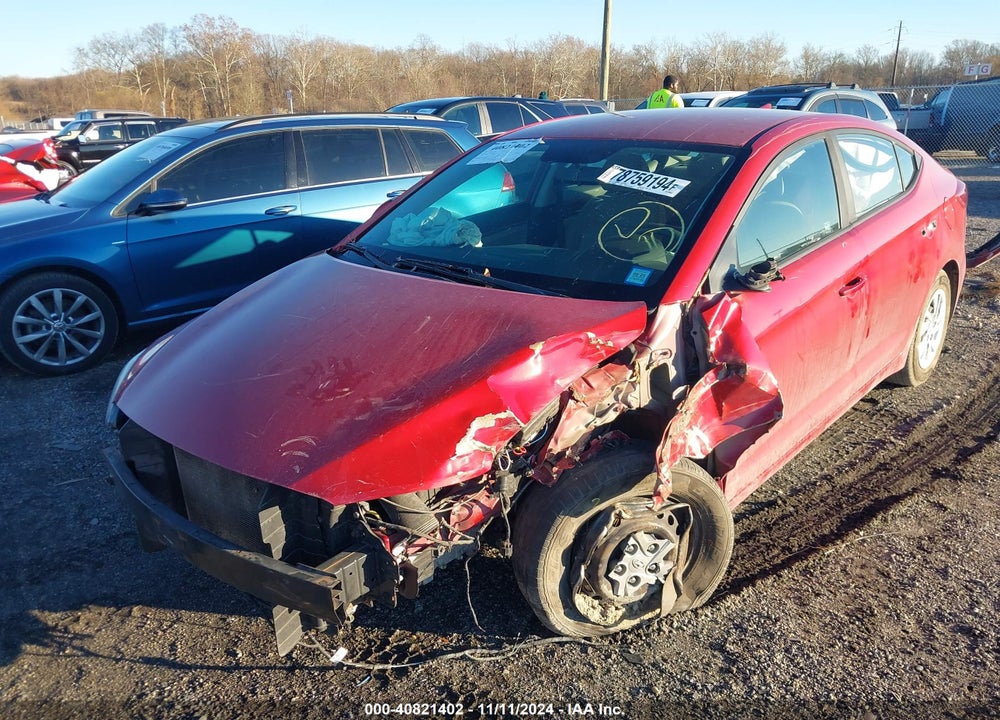 2017 HYUNDAI ELANTRA SE VIN: KMHD74LFXHU315375