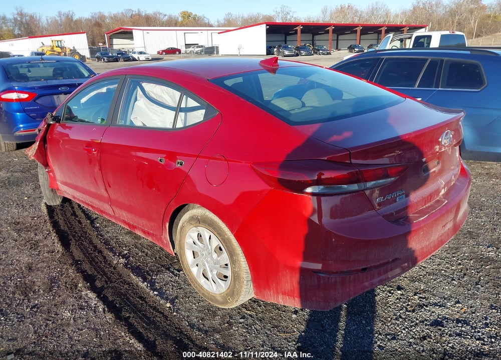 2017 HYUNDAI ELANTRA SE VIN: KMHD74LFXHU315375