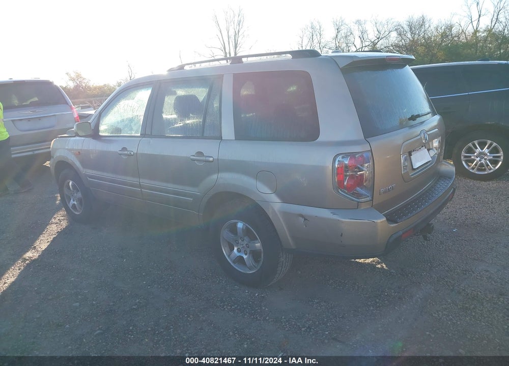 2007 HONDA PILOT EXL VIN: 5FNYF28707B023157